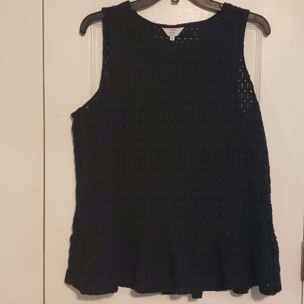 2 for 20 Crown & Ivy Navy Blue Tank